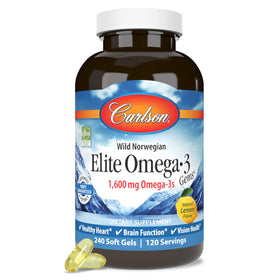 Carlson Omega-3 Gems 1600 mg gélules souples au citron, emballage avant