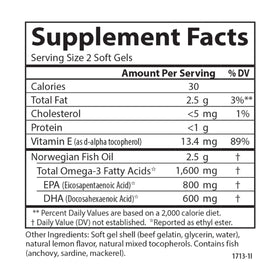 Carlson Omega-3 Gems 1600 mg gélules souples au citron, mise en scène naturelle