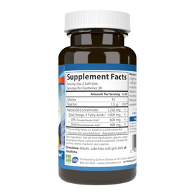 Carlson Omega-3 Minis 1000 mg gélules molles emballage