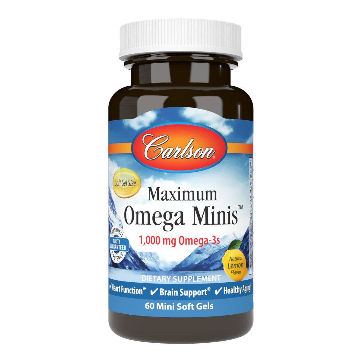 Carlson Omega-3 Minis 1000 mg gélules molles vue de face