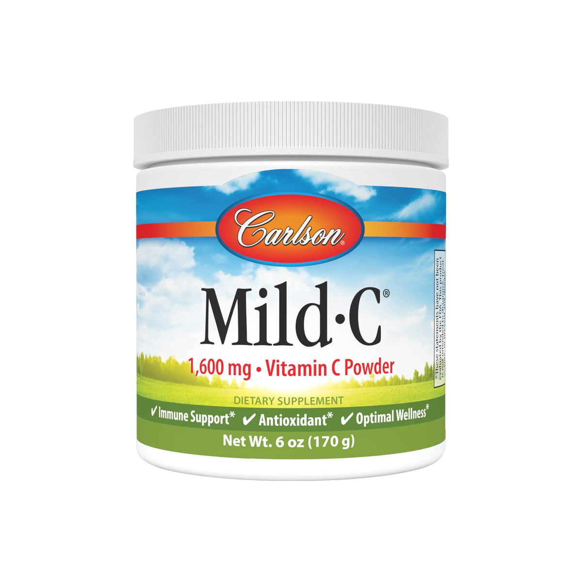 Carlson Poudre de Vitamine C 1 600 mg au Citron 170 g - Vue avant