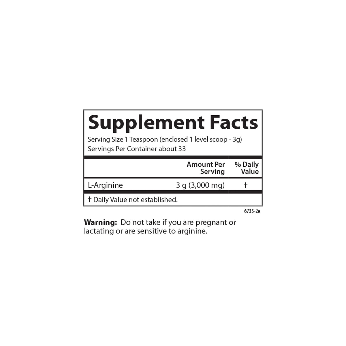 Carlson Poudre L-Arginine 100 g en poudre dans un verre