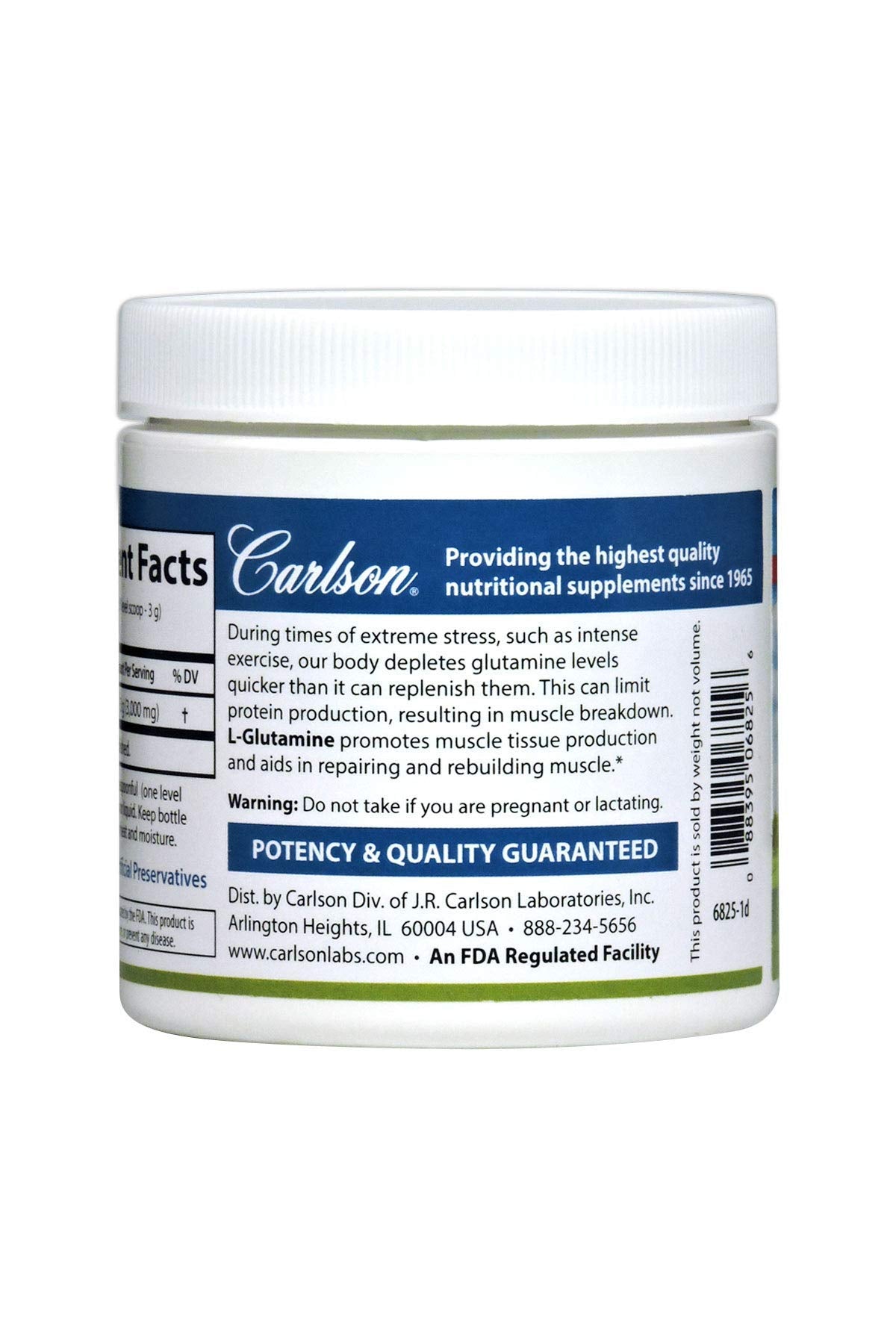 Carlson Poudre L-Glutamine mélangée dans un shaker