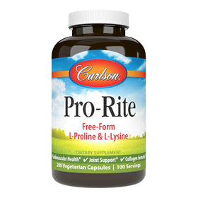 Carlson Pro-Rite L-Lysine 200 capsules, vue de face
