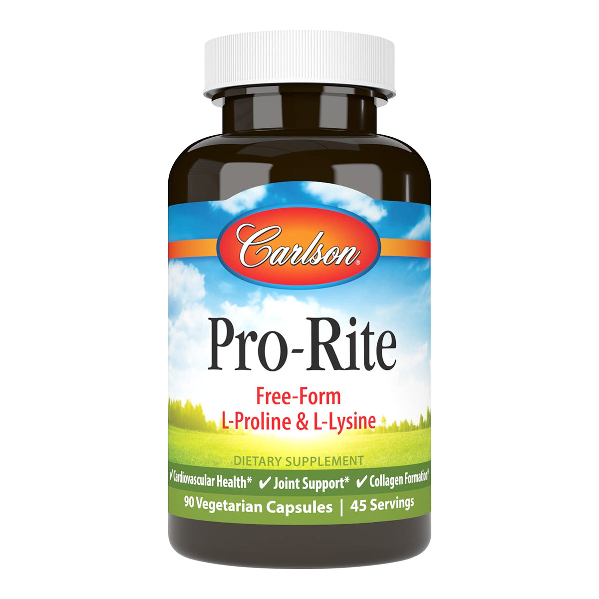 Carlson Pro-Rite L-Lysine & L-Proline 90 Capsules front view