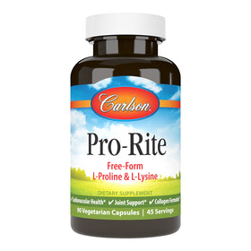 Carlson Pro-Rite L-Lysine & L-Proline 90 Capsules front view