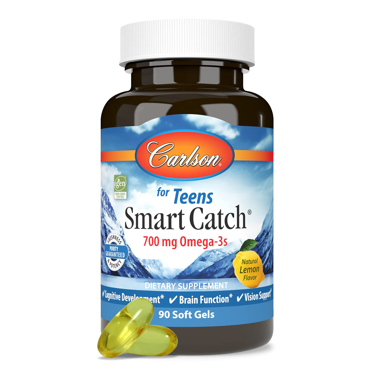 Carlson Smart Catch 700 mg huile de poisson citon vue avant