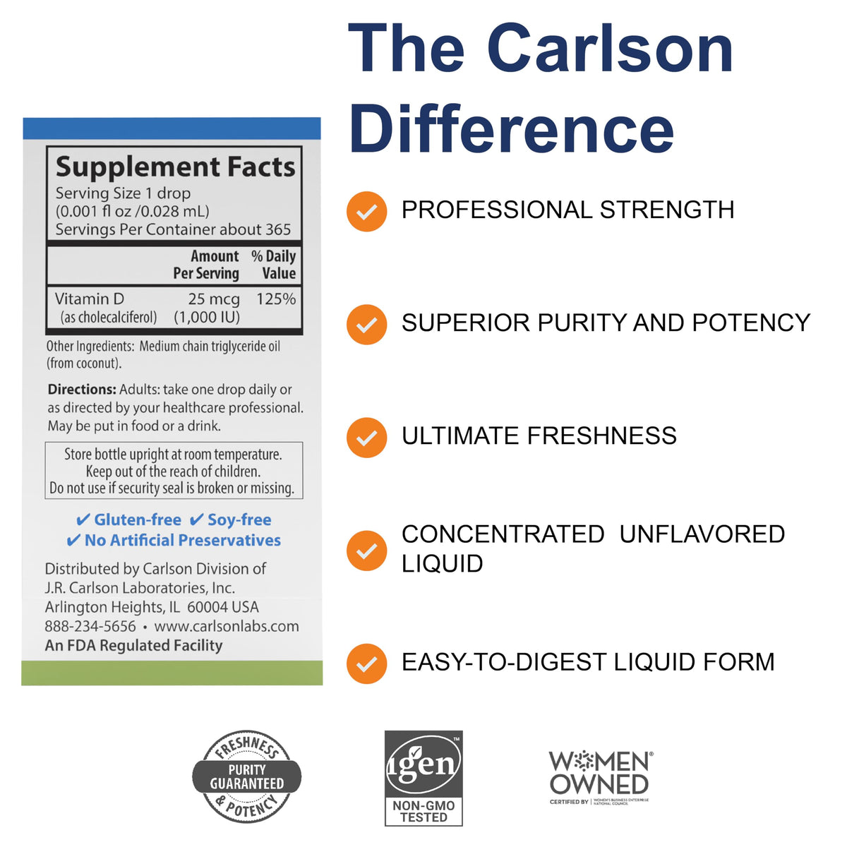 Carlson Super Daily D3 gouttes avec pipette
