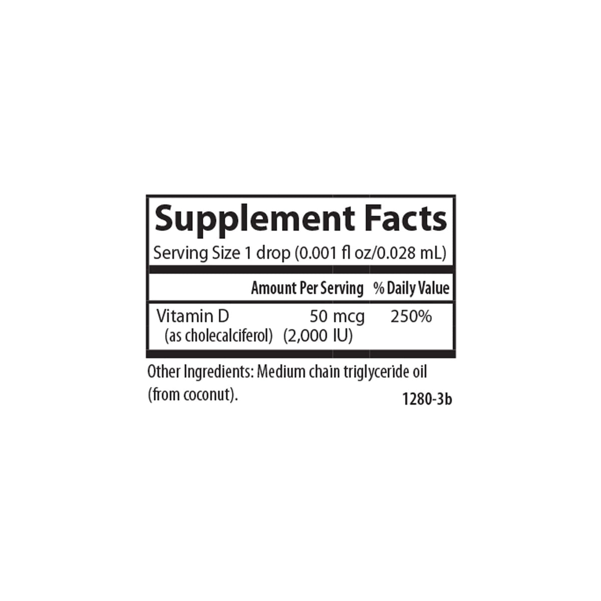 Carlson Super Daily D3 gouttes dans un verre d'eau