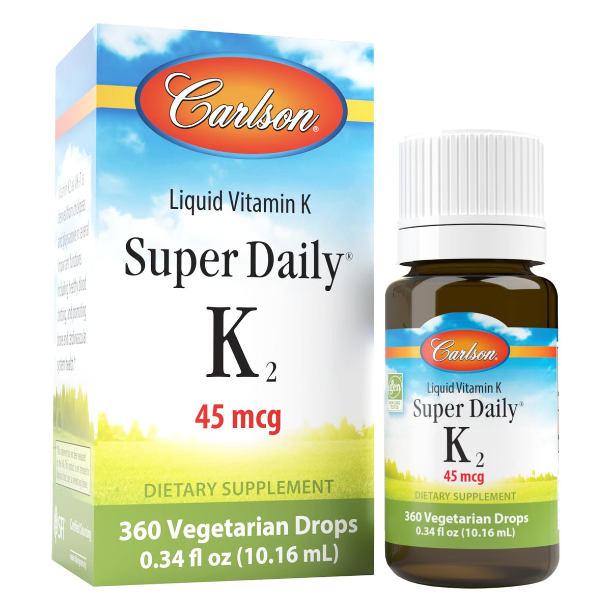 Carlson Super Daily K2 flacon de 360 gouttes vue de face