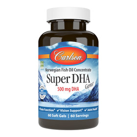 Carlson Super DHA Gems 500 mg gélules en boîte