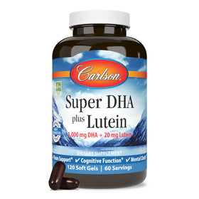 Carlson Super DHA Plus Lutein 1000 mg gélules avec d'autres suppléments