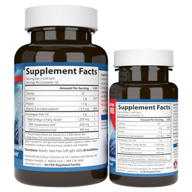 Carlson Super Omega-3 Gems 1200 mg gélules avec des ingrédients