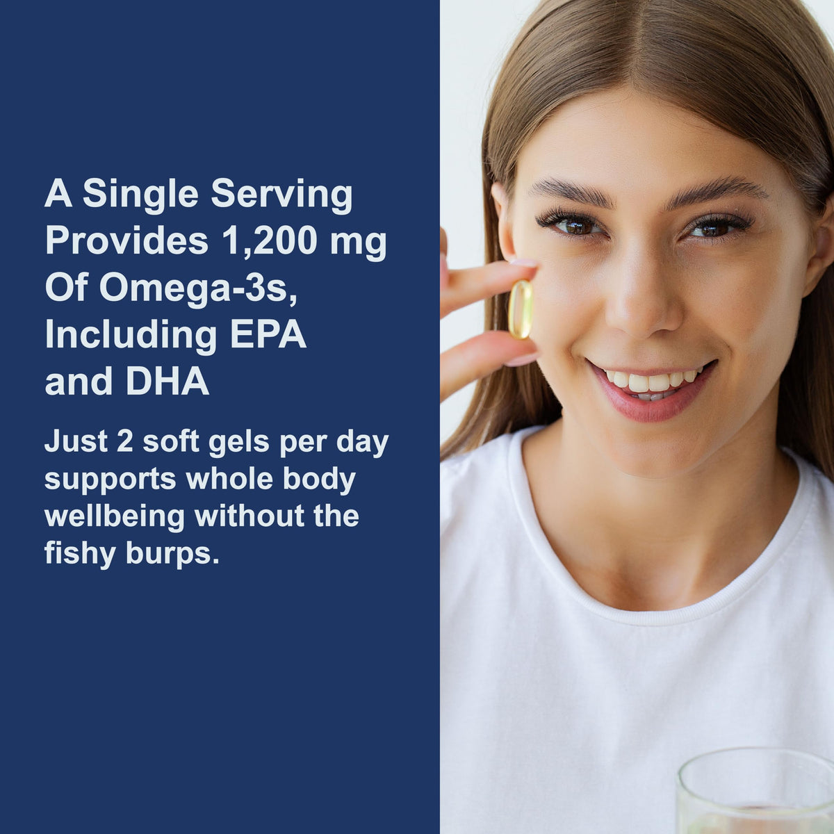 Carlson Super Omega-3 Gems 1200 mg gélules avec étiquette