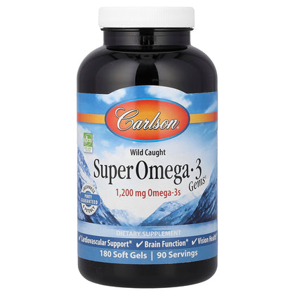 Carlson Super Omega-3 Gems 1200 mg gélules molles en boîte