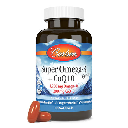 Carlson Super Omega-3 Gems 60 gélules molles vue de face