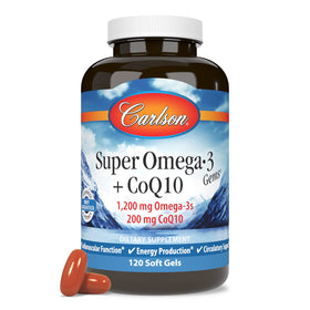 Carlson Super Omega-3 Gems + CoQ10 1200 mg gélules en détail