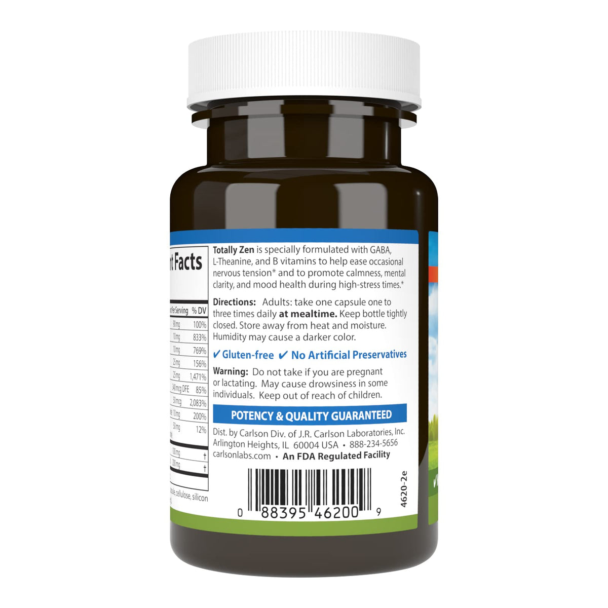Carlson Totally Zen boîte ouverte avec capsules visibles