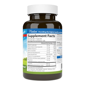 Carlson Totally Zen GABA L-Theanine 120 Capsules, vue arrière
