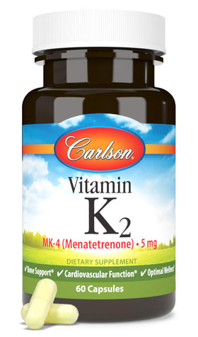 Carlson Vitamin K2 MK-4 5 mg capsules vue de face