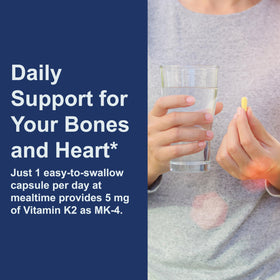 Carlson Vitamin K2 MK-4 capsules avec étiquette visible