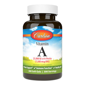 Carlson Vitamine A 25000 UI 300 gélules souples vue de face