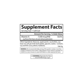 Carlson Vitamine A 25000 UI boîte avec gélules