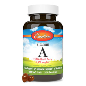 Carlson Vitamine A 25000 UI gélules souples en gros plan