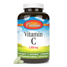 Carlson Vitamine C 1 000 mg comprimés sur une table