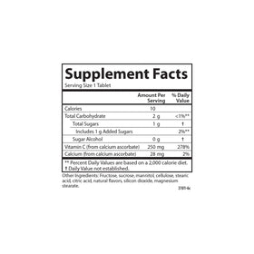 Carlson Vitamine C 250 mg 120 Comprimés à Mâcher - Étiquette du produit