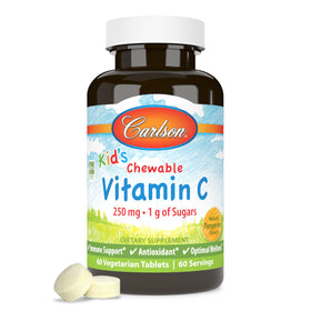 Carlson Vitamine C 250 mg 60 comprimés à mâcher, vue de face