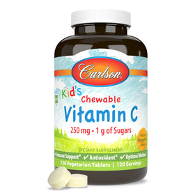 Carlson Vitamine C 250 mg - Comprimés à Mâcher en gros plan