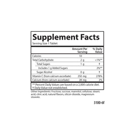 Carlson Vitamine C 250 mg comprimés à mâcher, mise en scène avec des fruits