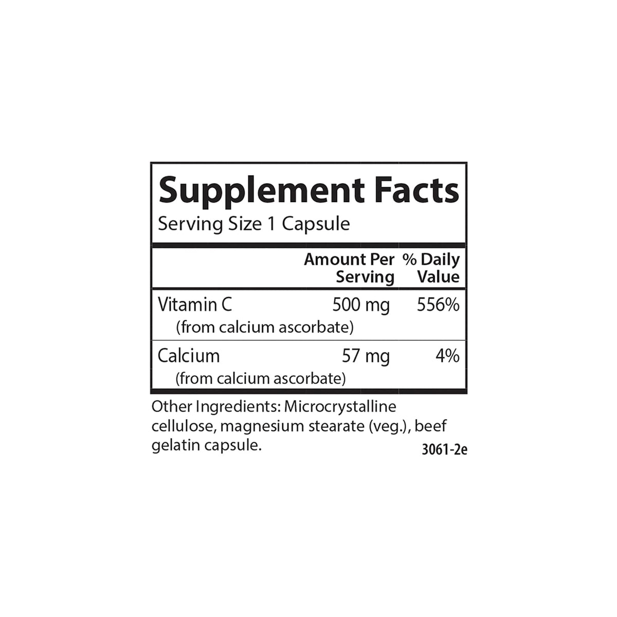 Carlson Vitamine C 500 mg capsules ouvertes