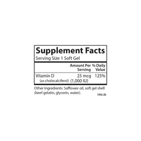 Carlson Vitamine D3 1000 UI avec gélule ouverte