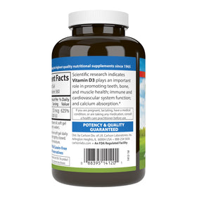 Carlson Vitamine D3 5 000 UI gélules molles, dosage de 5 000 UI