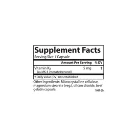 Carlson Vitamine K2 MK-4 180 Capsules - capsules sur une table