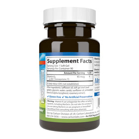 Carlson Vitamine K2 MK-7 45 mcg gélules douces arrière