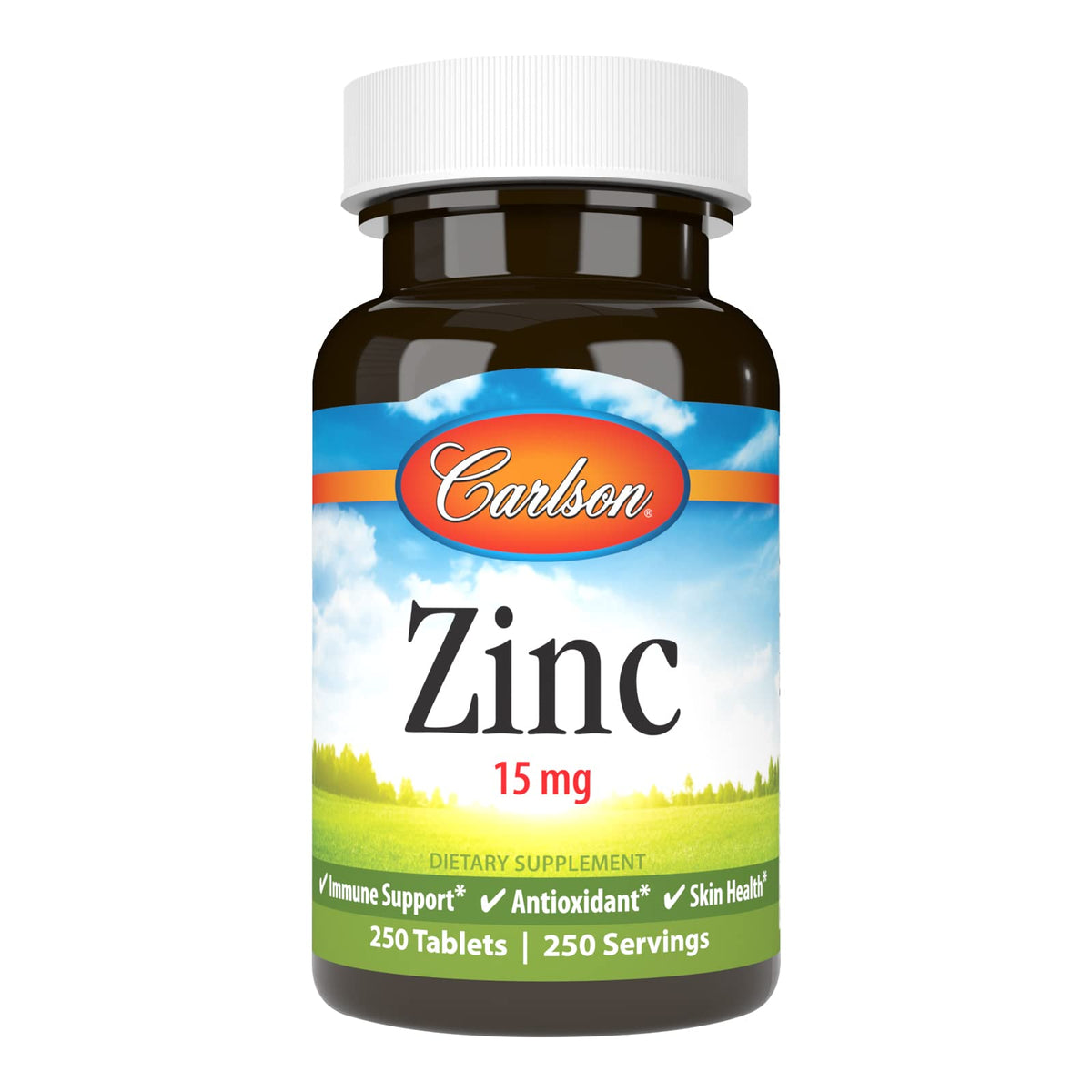 Carlson Zinc 15 mg 250 comprimés vue de face
