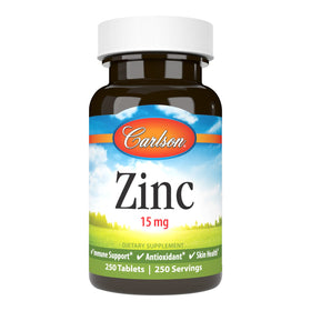 Carlson Zinc 15 mg 250 comprimés vue de face