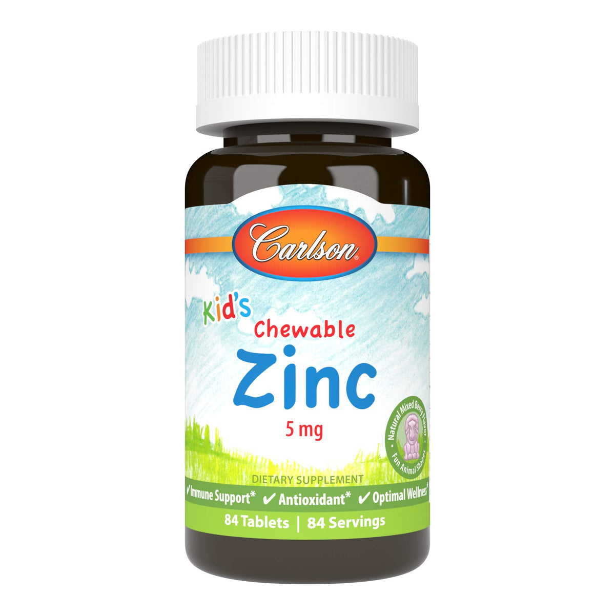 Carlson Zinc Enfants 5 mg 82 comprimés à mâcher en boîte
