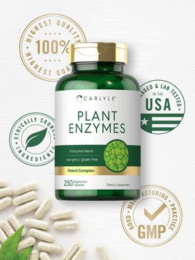 Carlyle 8 Enzymes Végétariennes capsules ouvertes