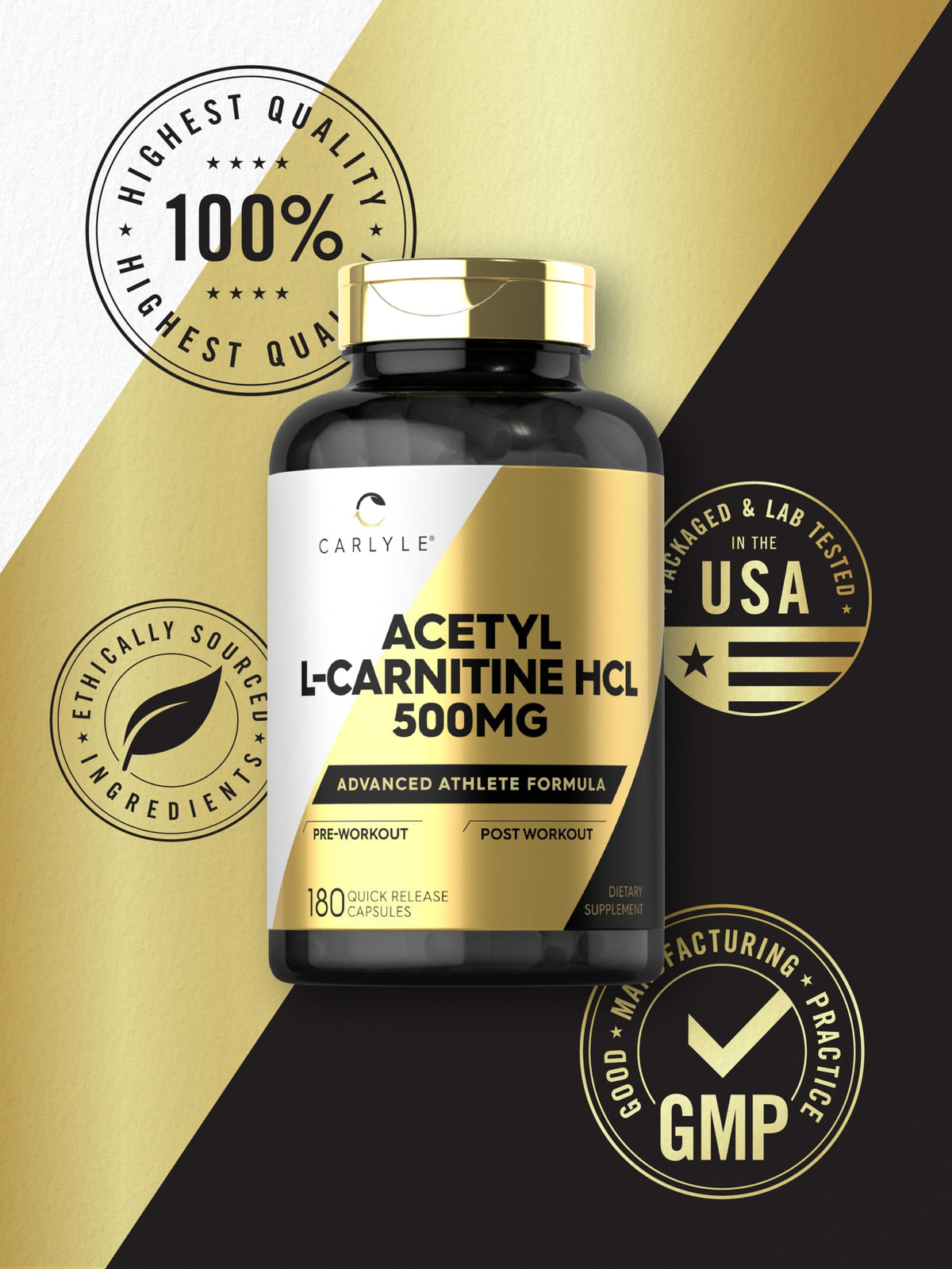 Carlyle Acétyl L-Carnitine 500mg Capsules - dosage recommandé