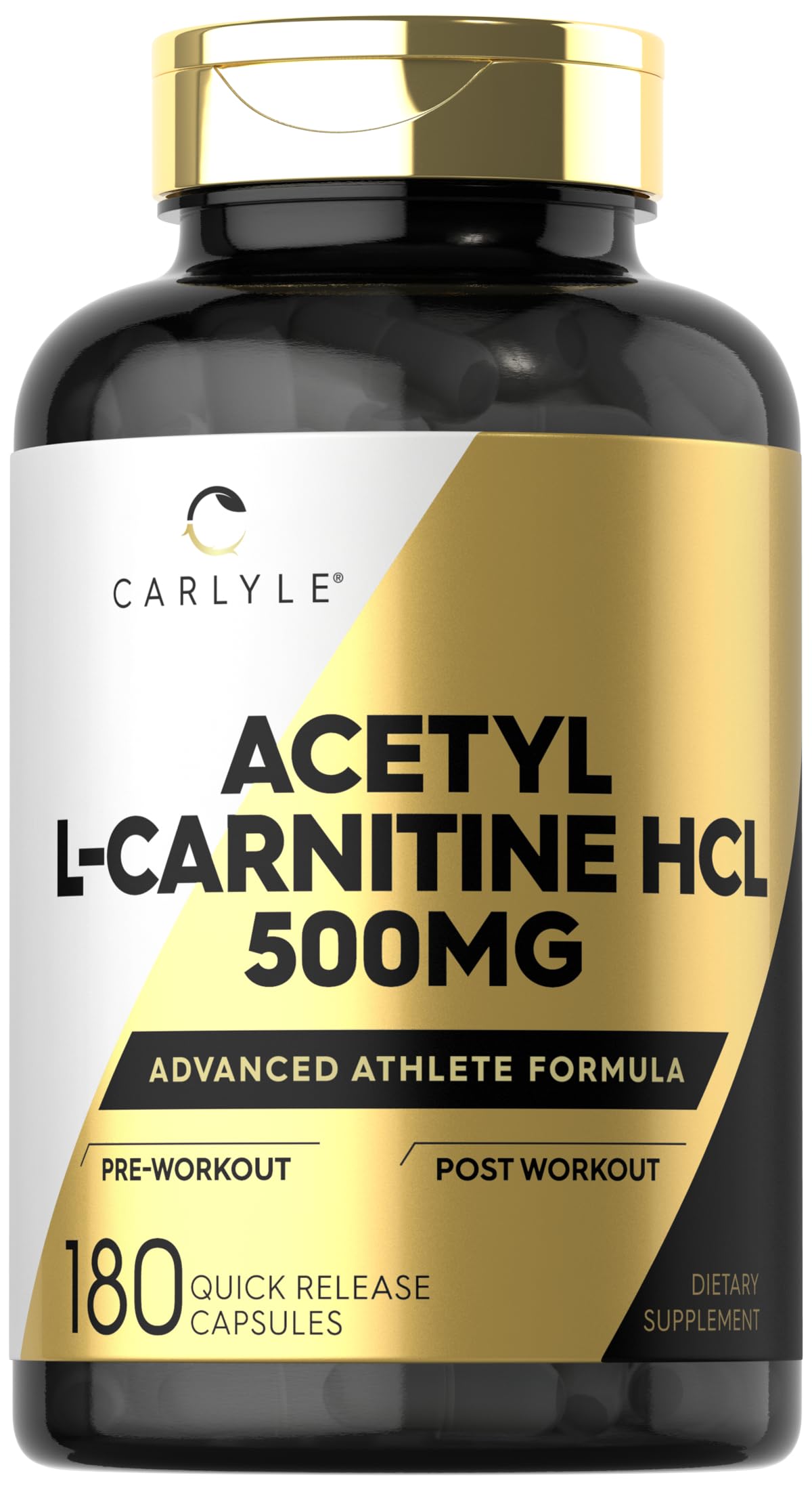 Carlyle Acétyl L-Carnitine 500mg Capsules - vue de l'avant
