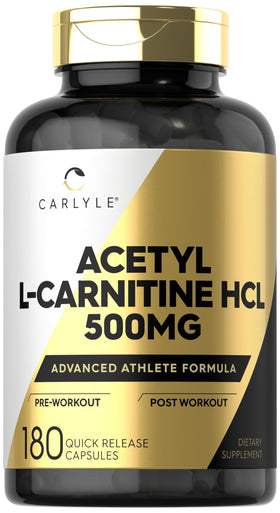 Carlyle Acétyl L-Carnitine 500mg Capsules - vue de l'avant