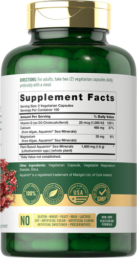 Carlyle Algue Marine Rouge 1600mg capsules vues de dessus