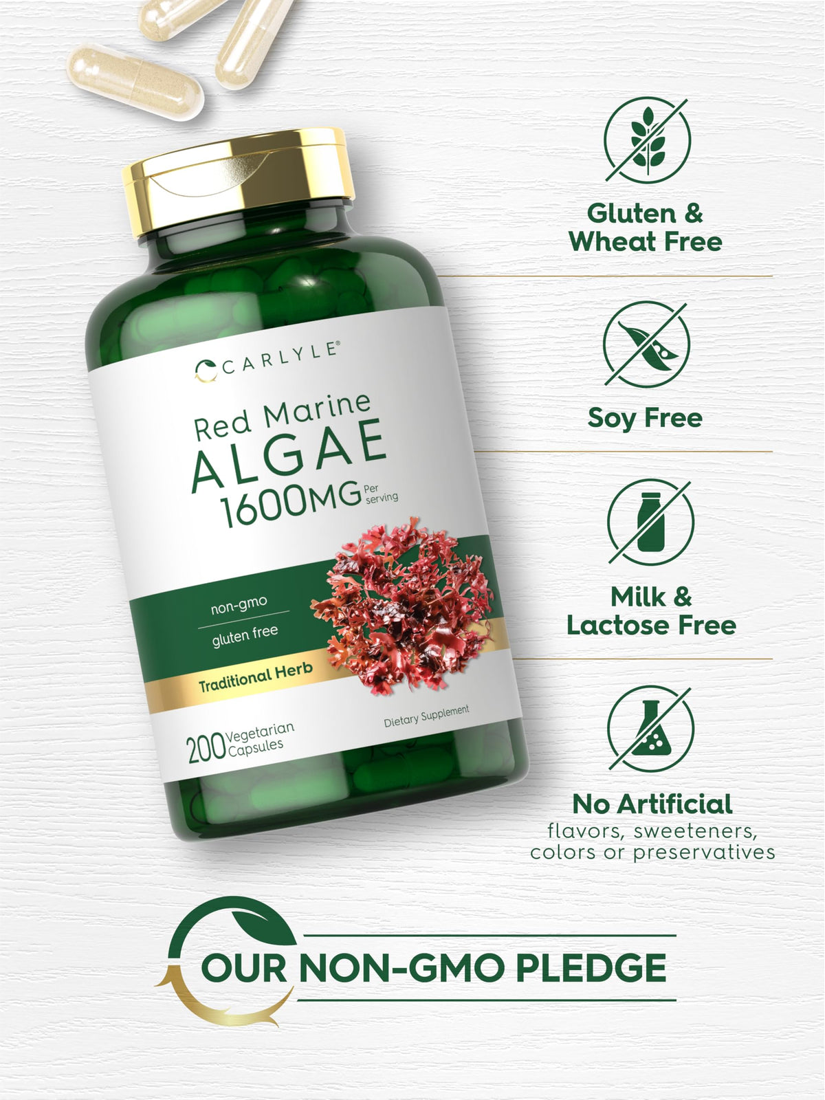Carlyle Algue Marine Rouge 1600mg en environnement de santé