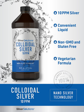 Carlyle Argent Colloïdal Liquide 10 PPM bouteille ouverte