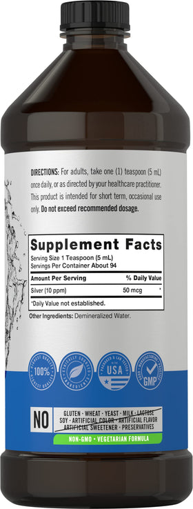 Carlyle Argent Colloïdal Liquide 10 PPM étiquette