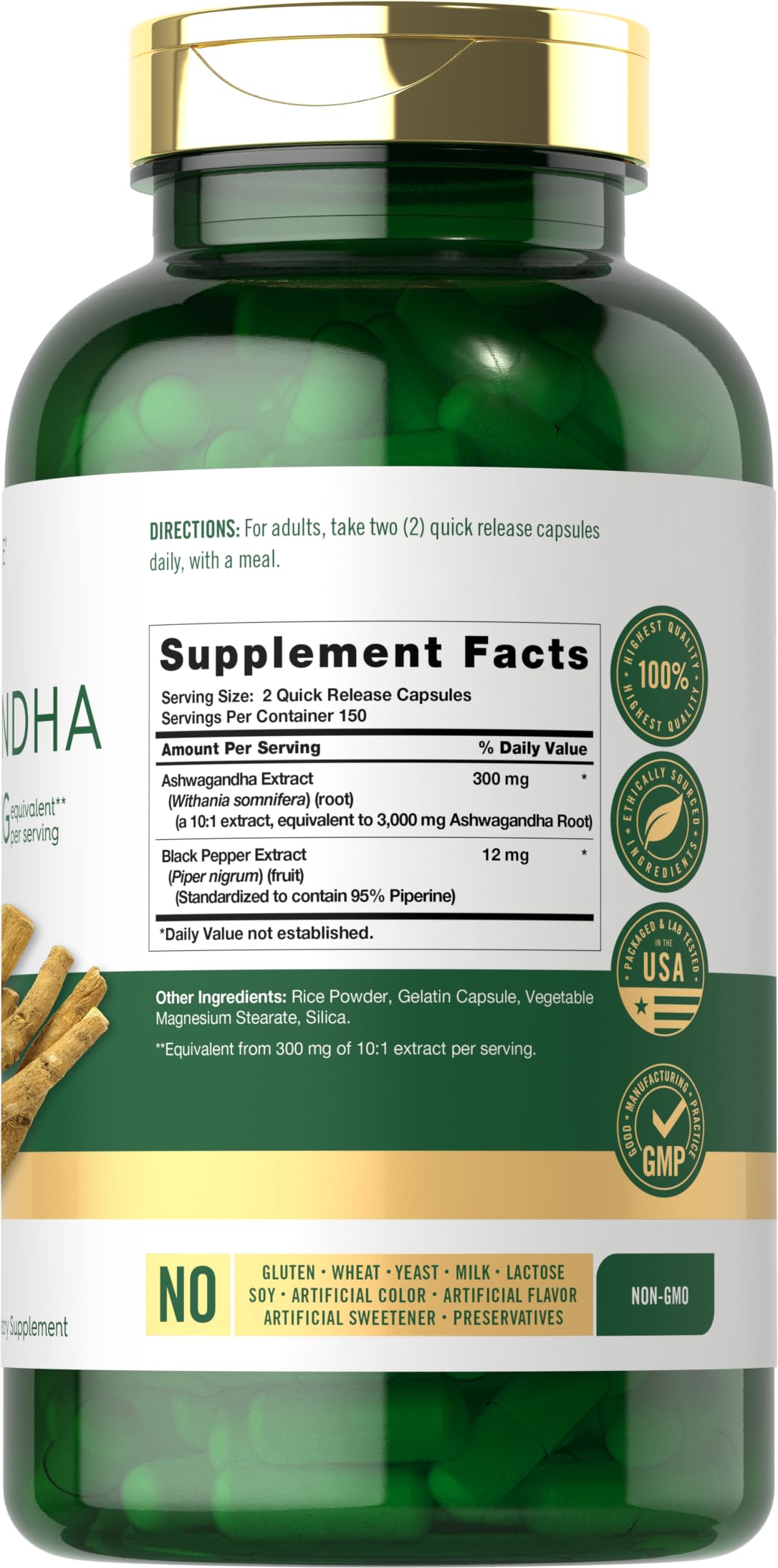 Carlyle Ashwagandha capsules ouvertes sur une table